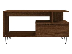 Mesa centro 90x49x45 cm derivados de madeira carvalho castanho