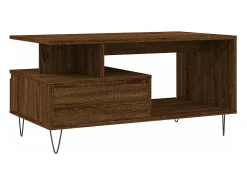 Mesa centro 90x49x45 cm derivados de madeira carvalho castanho