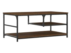 Mesa centro 90x49x40 cm derivados de madeira carvalho castanho