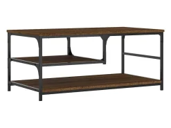 Mesa centro 90x49x40 cm derivados de madeira carvalho castanho