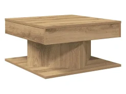 Mesa centro 55x55x30 cm derivados de madeira carvalho artisiano