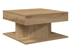 Mesa centro 55x55x30 cm derivados de madeira carvalho artisiano