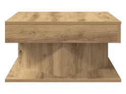 Mesa centro 55x55x30 cm derivados de madeira carvalho artisiano