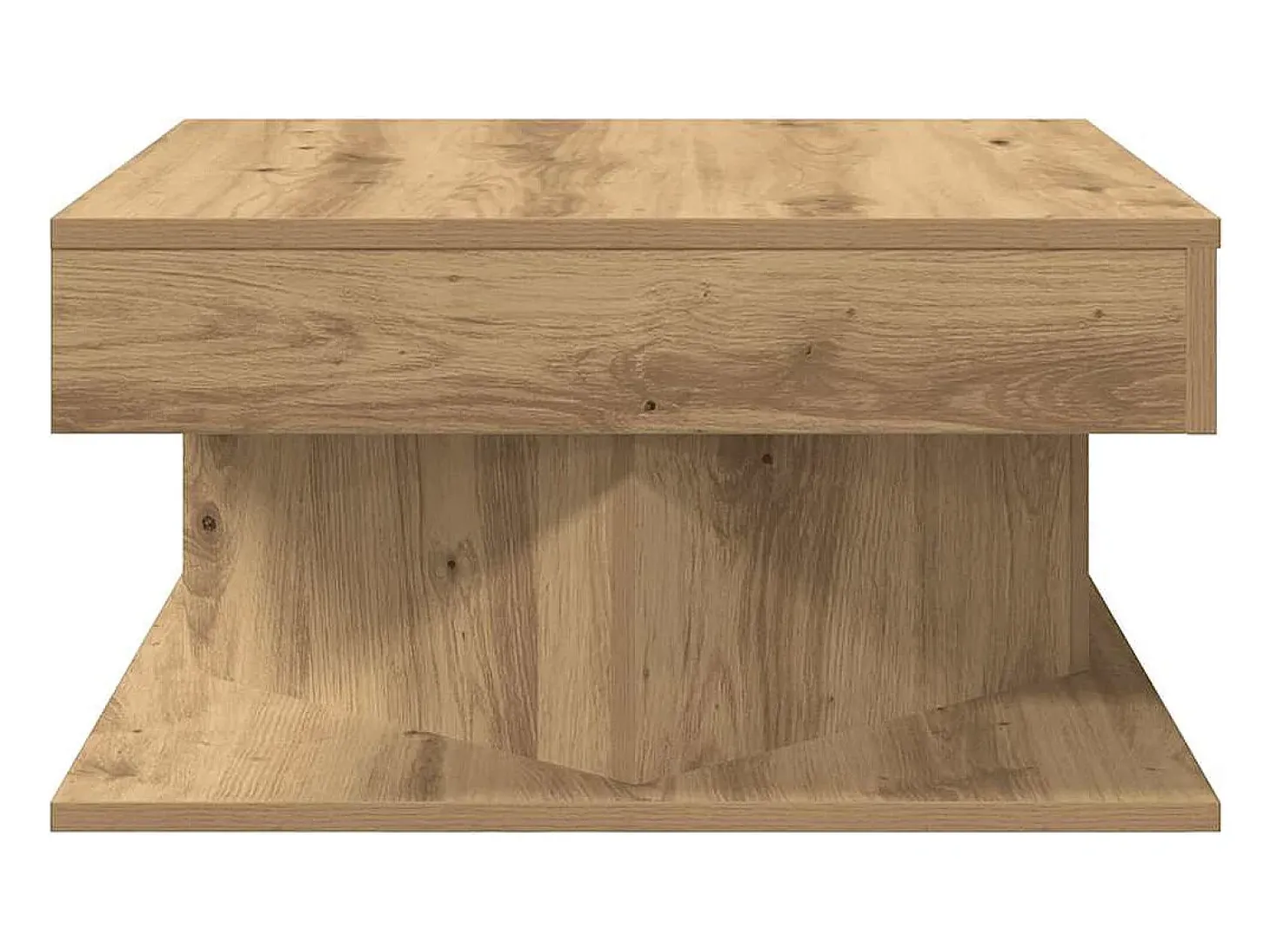 Mesa centro 55x55x30 cm derivados de madeira carvalho artisiano