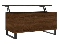 Mesa centro 90x44,5x45 cm derivados madeira carvalho castanho