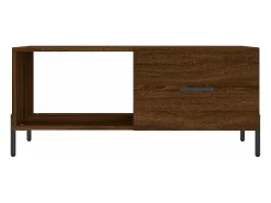 Mesa centro 90x50x40 cm derivados de madeira carvalho castanho