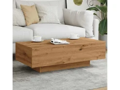 Mesa centro 100x49,5x31 cm derivados madeira carvalho artisiano