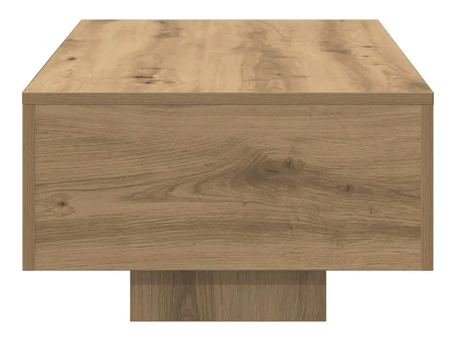 Mesa centro 100x49,5x31 cm derivados madeira carvalho artisiano