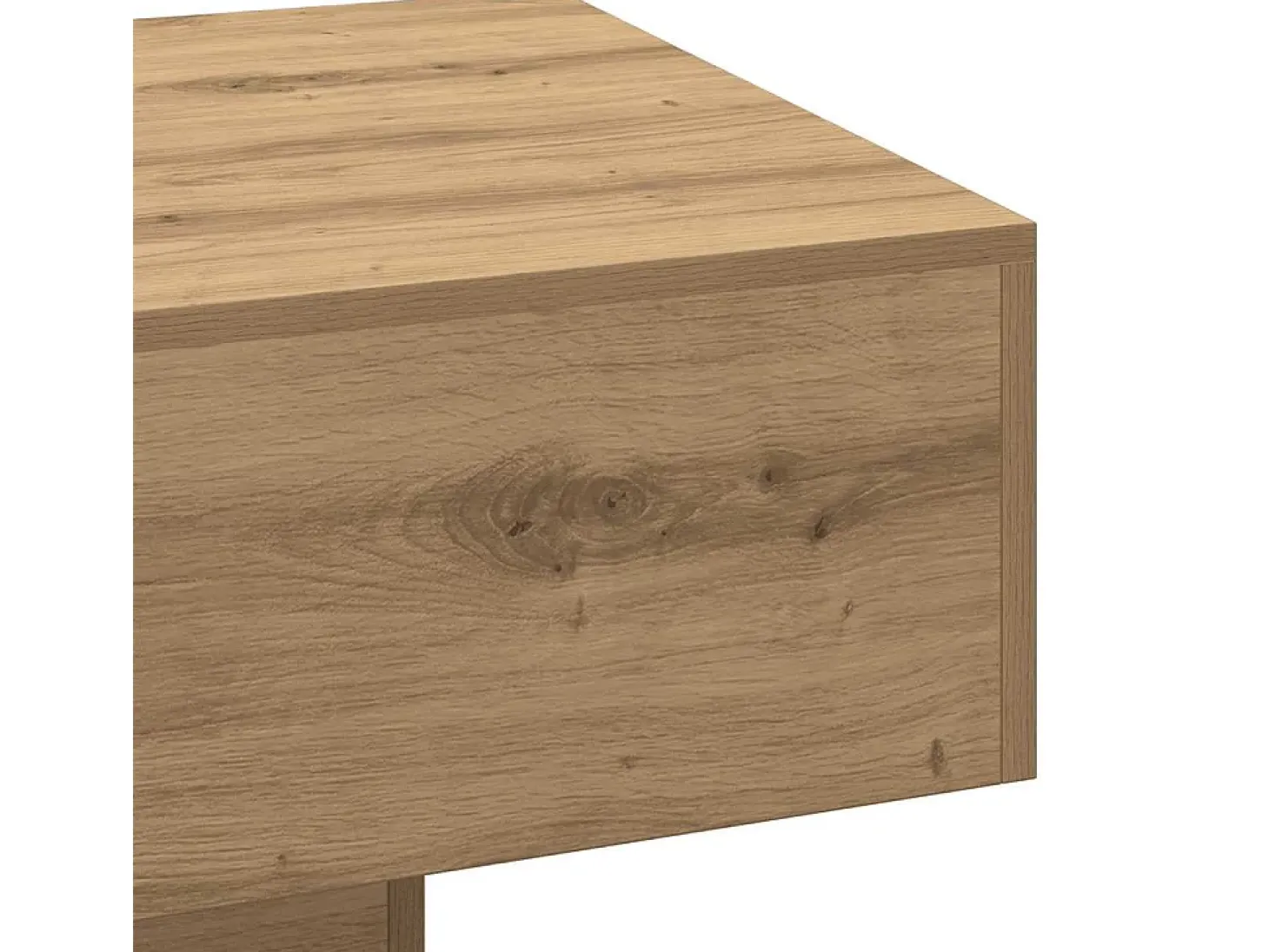 Mesa centro 100x49,5x31 cm derivados madeira carvalho artisiano