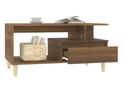 Mesa centro 90x49x45 cm derivados de madeira carvalho castanho