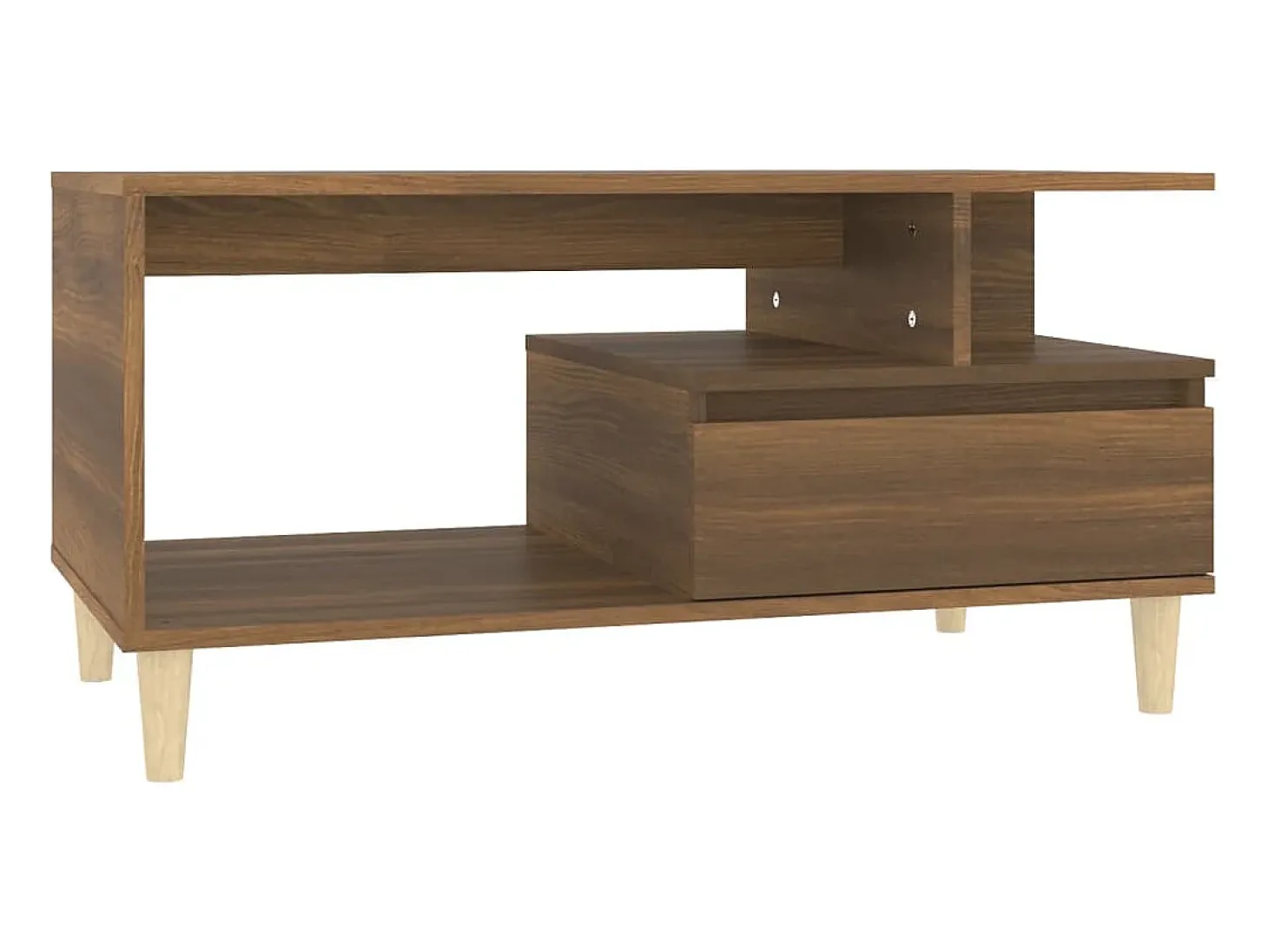 Mesa centro 90x49x45 cm derivados de madeira carvalho castanho
