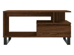 Mesa centro 90x49x45 cm derivados de madeira carvalho castanho