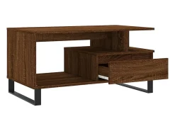 Mesa centro 90x49x45 cm derivados de madeira carvalho castanho