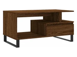 Mesa centro 90x49x45 cm derivados de madeira carvalho castanho