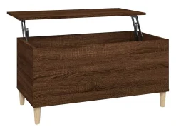 Mesa centro 90x44,5x45 cm derivados madeira carvalho castanho