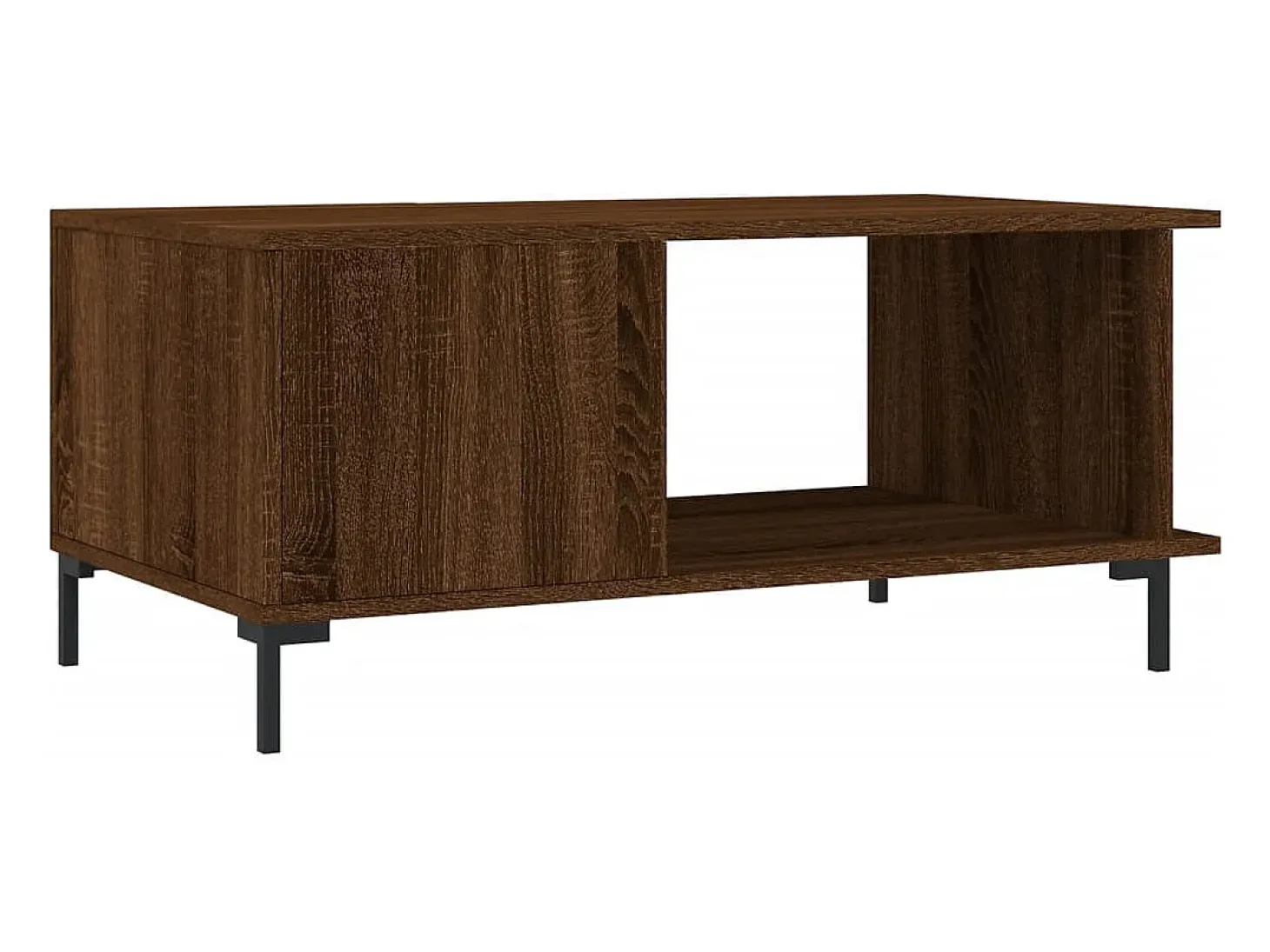 Mesa centro 90x50x40 cm derivados de madeira carvalho castanho