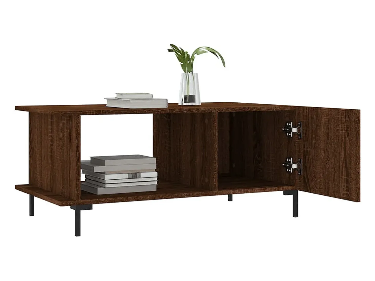 Mesa centro 90x50x40 cm derivados de madeira carvalho castanho