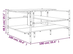 Mesa centro 100x100x48,5cm derivados madeira de carvalho sonoma