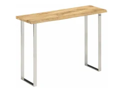 Mesa consola c/ borda viva 105x33x76cm madeira mangueira maciça