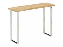 Mesa consola c/ borda viva 105x33x76cm madeira mangueira maciça