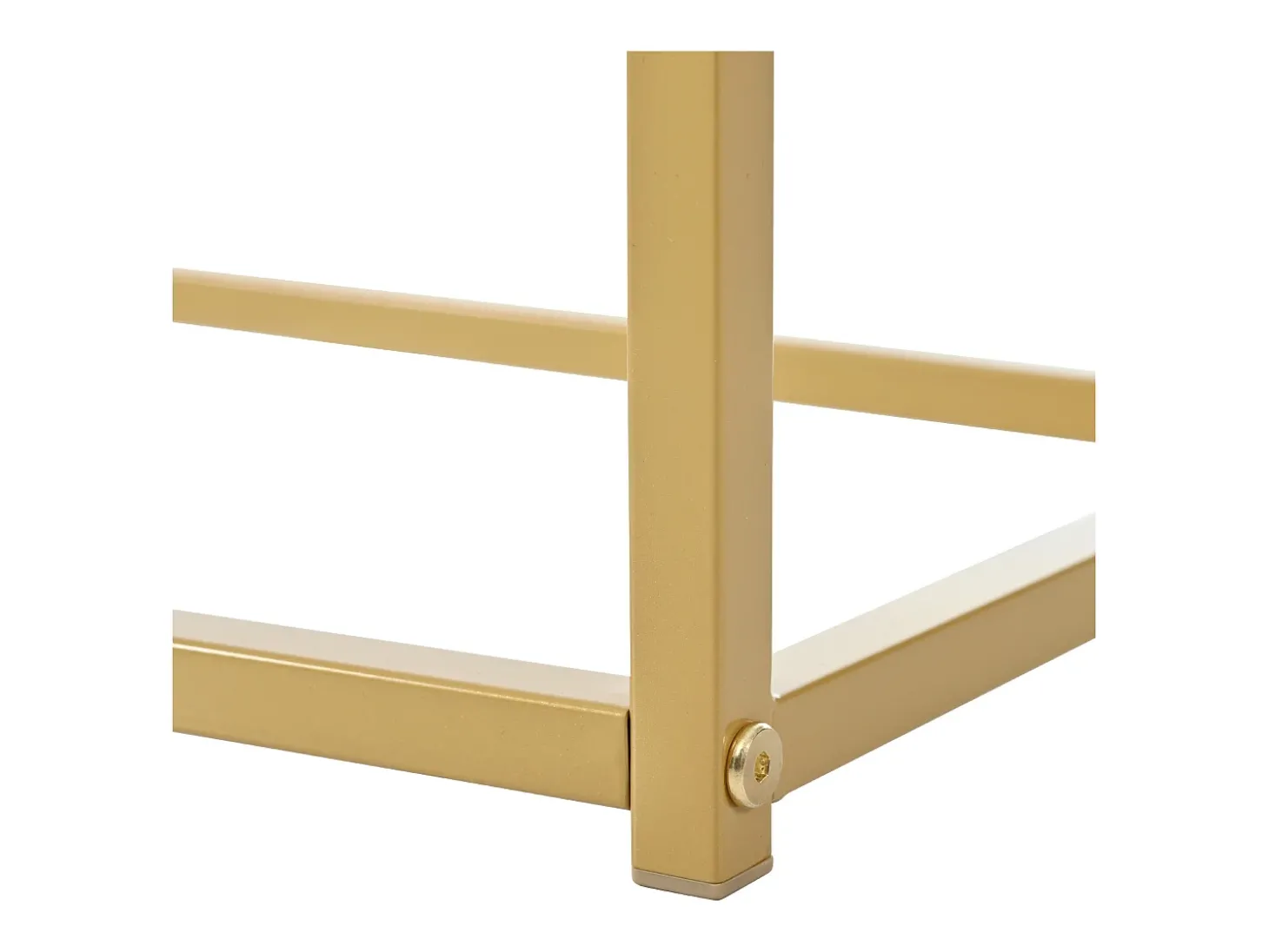 Mesa consola com 2 gavetas - Pés em metal dourado - Branco 110x32x85 cm