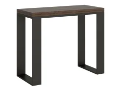 Mesa consola com abertura do livro 90x45/90 cm Tecno Libra Nogueira quadro Antracite