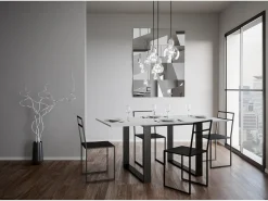 Mesa consola com abertura do livro 90x45/90 cm Tecno Libra Cinza Branca quadro Antracite
