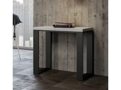 Mesa consola com abertura do livro 90x45/90 cm Tecno Libra Cinza Branca quadro Antracite