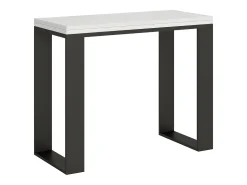 Mesa consola com abertura do livro 90x45/90 cm Tecno Libra Cinza Branca quadro Antracite