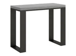 Mesa consola com abertura do livro 90x45/90 cm Tecno Libra Cimento quadro Antracite