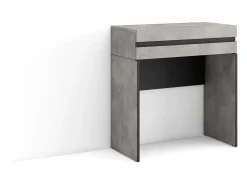 Mesa consola de entrada, 70x35x75cm, Com gaveta, Com Armazenamento, Cimento