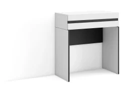 Mesa consola de entrada, 70x35x75cm, Com gaveta, Com Armazenamento, Branco
