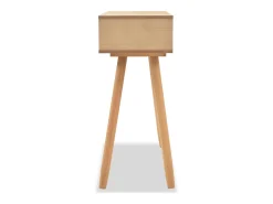 Mesa consola de pinho maciço 80x30x72 cm castanho