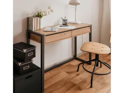 Mesa consola Denver 44 carvalho artesanal cinzento antracite
