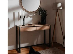Mesa consola Denver 44 carvalho artesanal cinzento antracite