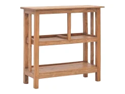 Mesa consola em madeira de mogno maciça 69x28x70 cm