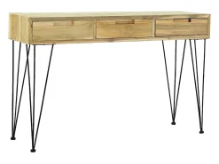 Mesa consola em teca maciça 120x35x76 cm
