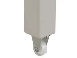 Mesa consola extensível com 2 gavetas nas cores bege e natural - LOAVIA