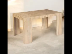 Mesa consola extensível em madeira 1,40 m - Elegância natural e funcionalidade