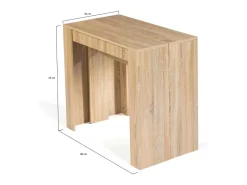 Mesa consola extensível em madeira BELLI - 2,35 m