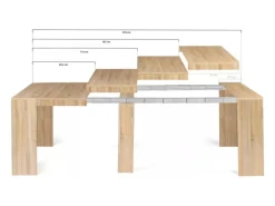 Mesa consola extensível em madeira BELLI - 2,35 m