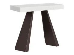 Mesa consola extensível 90x40/300 cm Diamante Cinza Branca quadro Urso