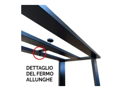 Mesa consola extensível 90x40/288 cm Asia Cimento quadro Antracite