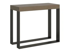 Mesa consola extensível 90x40/300 cm Elettra Tortora quadro Antracite