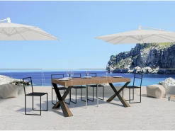 Mesa consola extensível 90x40/190 cm Diago Small Premium Abeto tingido quadro Antracite