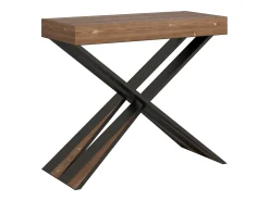 Mesa consola extensível 90x40/190 cm Diago Small Premium Abeto tingido quadro Antracite