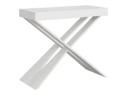 Mesa consola extensível 90x40/196 cm Diago Small Cinza Branca quadro Branco