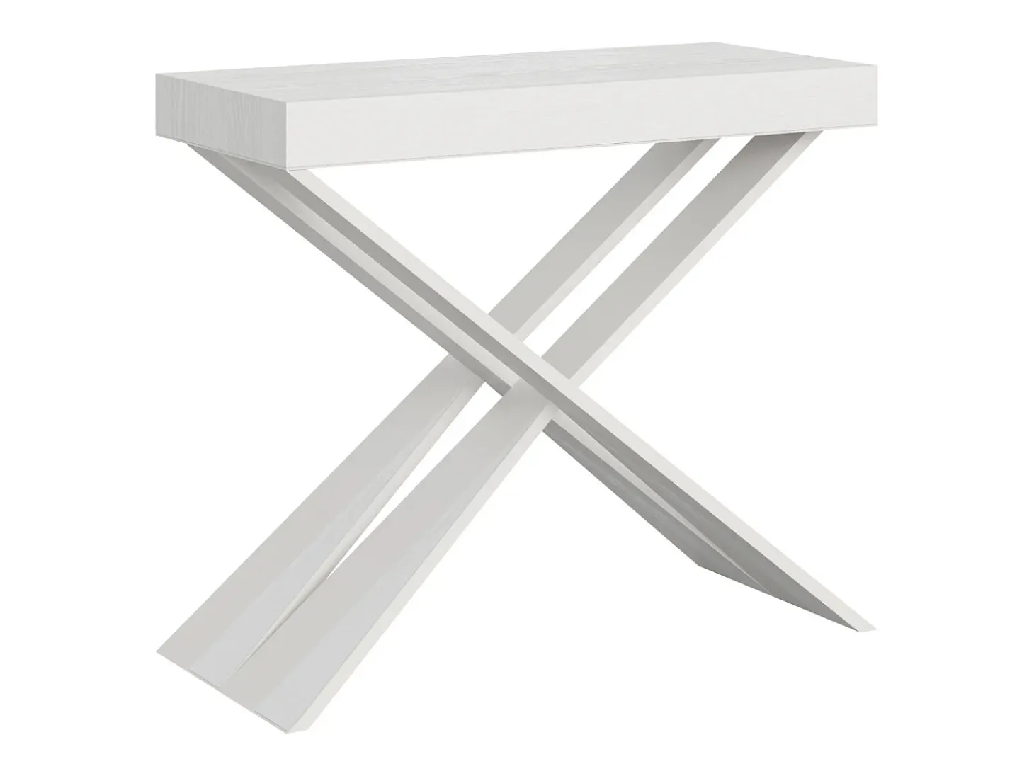 Mesa consola extensível 90x40/196 cm Diago Small Cinza Branca quadro Branco