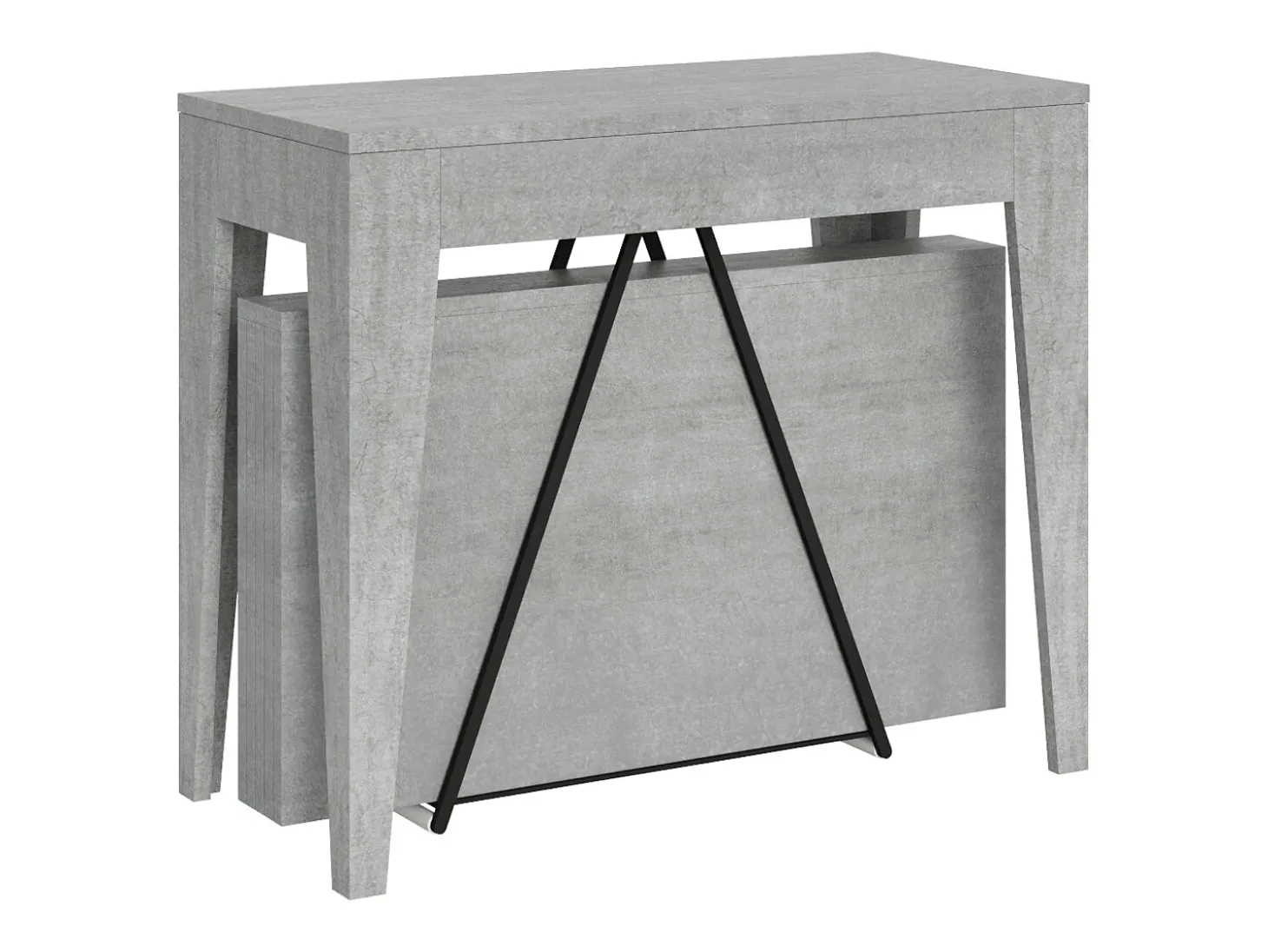 Mesa consola extensível 90x42/302 cm Zima cimento