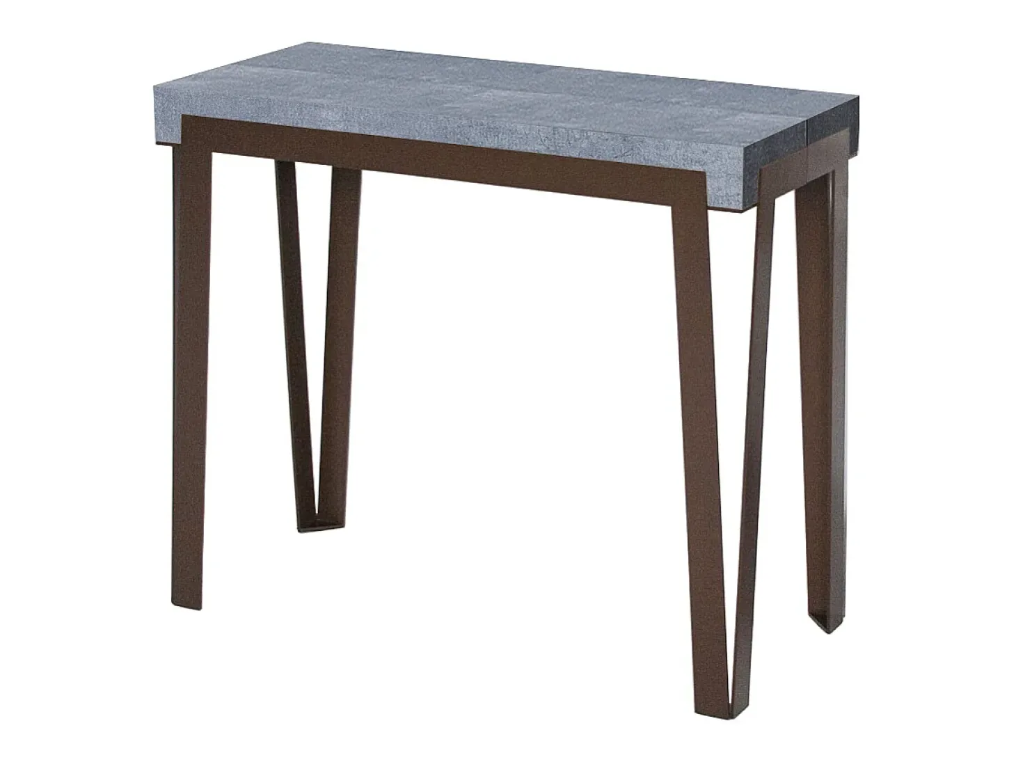 Mesa consola extensível 90x40/300 cm Rio Cimento quadro Ferrugem